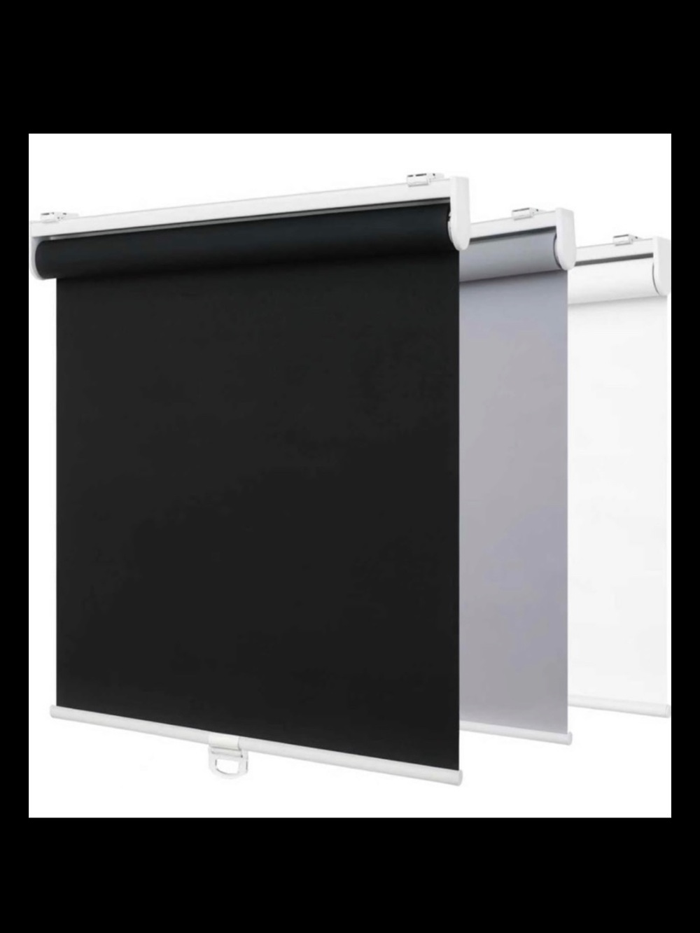 Cordless Room Darkening Roller Shades Waterproof UVInsulated 25”X72” Black